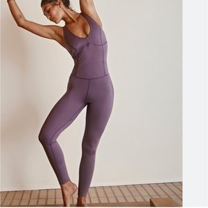 Free people movement FP movement what a feeling v-neck onesie purple XS NWT